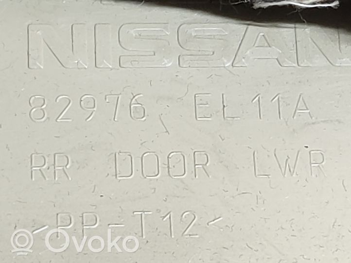 Nissan Tiida C11 Rivestimento del pannello della portiera posteriore 82976EL11A