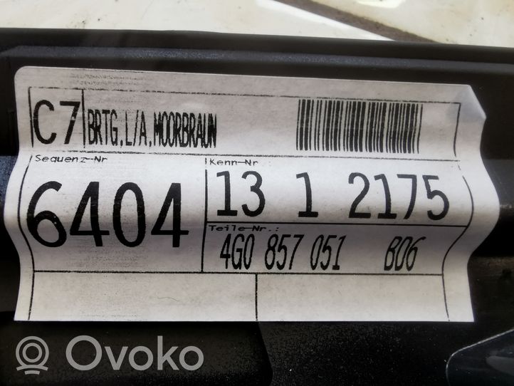 Audi A6 S6 C7 4G Paneļa dekoratīvās apdares vairogs (centrālais) 4G0857051