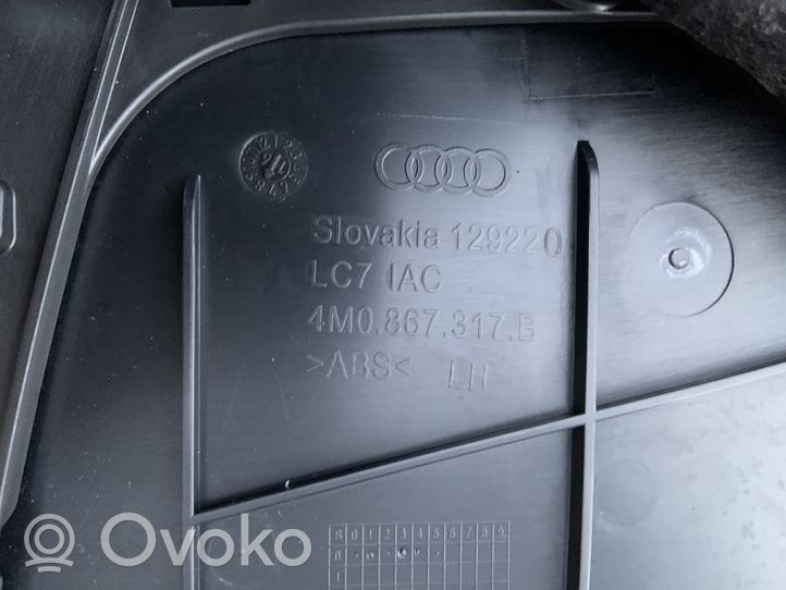 Audi Q7 4M Moldura del tarjetero de la puerta trasera 4M0867317B