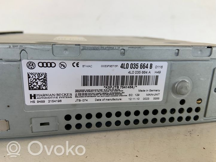 Audi Q7 4L Navigācijas (GPS) sistēmas CD/DVD lasītājs 4L0035664B