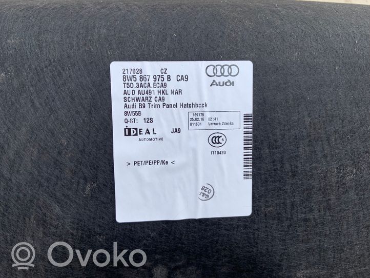 Audi A4 S4 B9 Bagāžnieka dekoratīvā apdare 8W5867975B