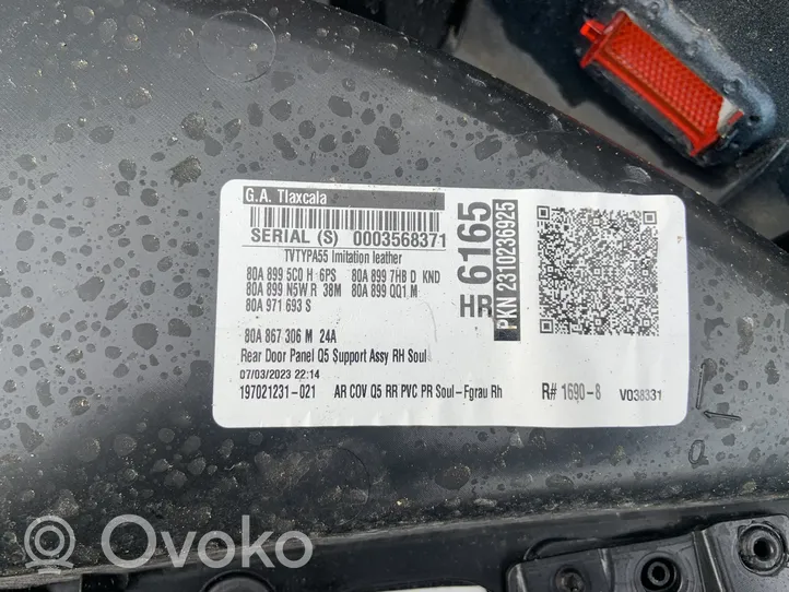 Audi Q5 SQ5 Takaoven verhoilu 80A867488