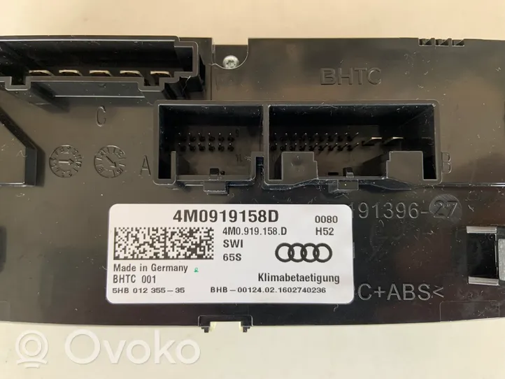 Audi Q7 4M Ilmastoinnin ohjainlaite 4M0919158D