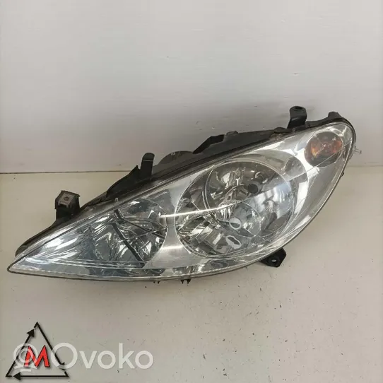 Peugeot 307 Objetivo del faro delantero 9634369580