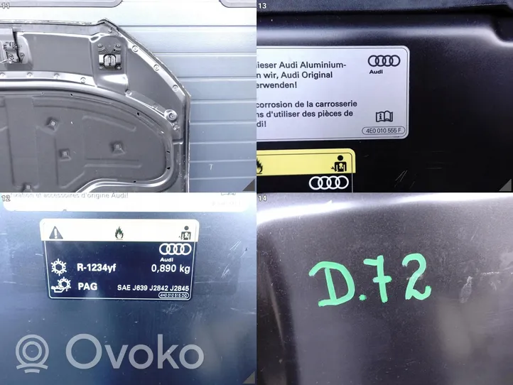 Audi A8 S8 D4 4H Dangtis variklio (kapotas) 4H0823029