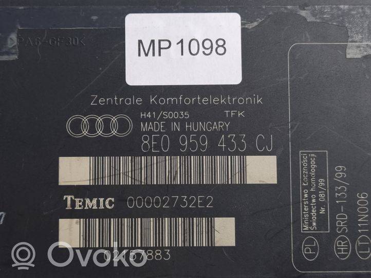 Audi A4 S4 B7 8E 8H Module confort 8E0959433CJ