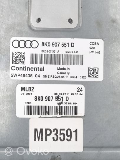 Audi A4 S4 B8 8K Moottorin ohjainlaite/moduuli 8K0907551D