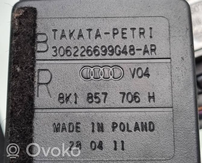 Audi A4 S4 B8 8K Etuistuimen turvavyö 8K1857706H