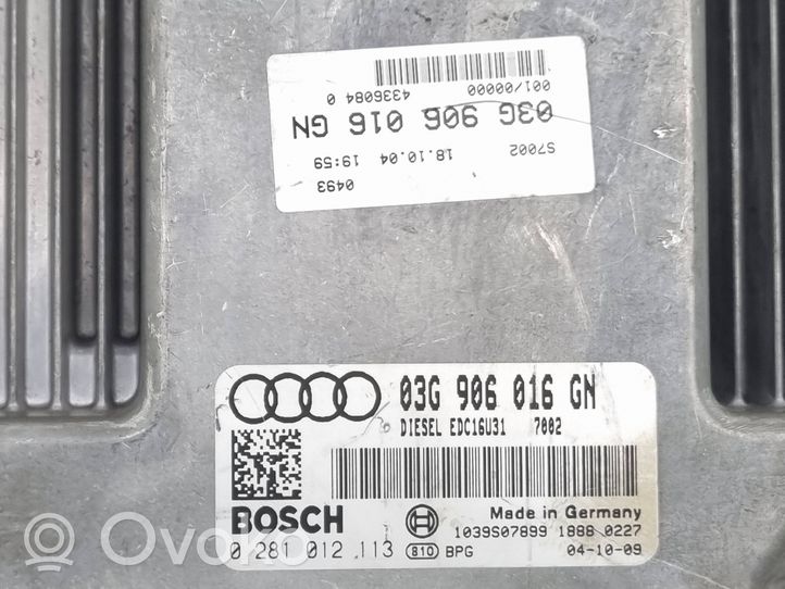 Audi A4 S4 B7 8E 8H Calculateur moteur ECU 03G906016GN