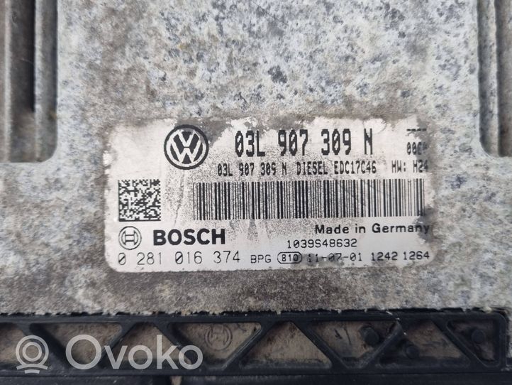 Volkswagen PASSAT B7 Centralina/modulo del motore 03L907309N