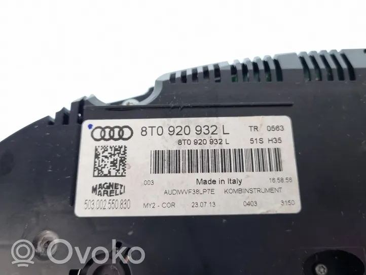 Audi A5 8T 8F Compteur de vitesse tableau de bord 8T0920932L