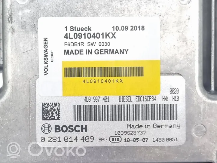 Audi Q7 4L Moottorin ohjainlaite/moduuli 4L0910401KX