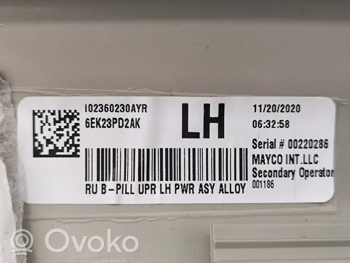 Chrysler Pacifica (B) pillar trim (top) 6EK23PD2AK