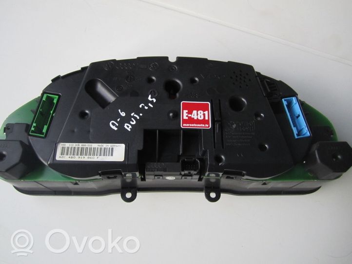 Audi A6 S6 C5 4B Tachimetro (quadro strumenti) 4B0919860F