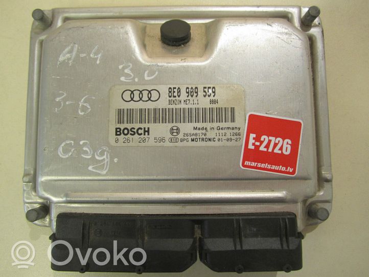 Audi A4 S4 B6 8E 8H Variklio valdymo blokas 8E0909559