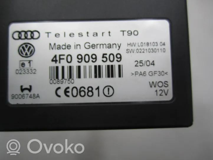 Audi A6 S6 C6 4F Unidad de control/módulo calefacción auxiliar 4F0909509