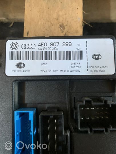 Audi A8 S8 D3 4E Module confort 4F0907289