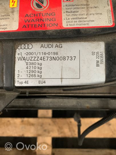 Audi A8 S8 D3 4E Set del radiatore 