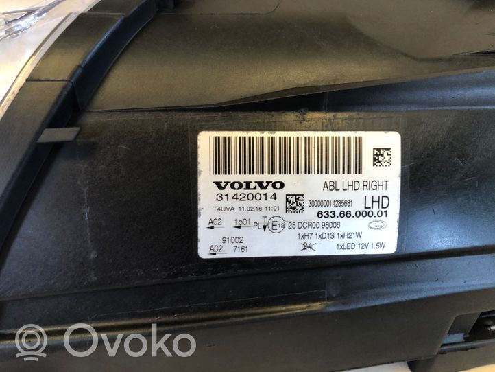 Volvo S80 Lampa przednia 31420014