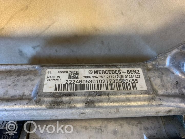 Mercedes-Benz S W222 Cremagliera dello sterzo parte elettrica A2224605301