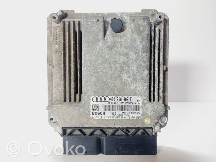 Audi A8 S8 D3 4E Sterownik / Moduł ECU 4E0910402E