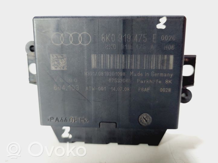 Audi A4 S4 B8 8K Pysäköintitutkan (PCD) ohjainlaite/moduuli 8K0919475E