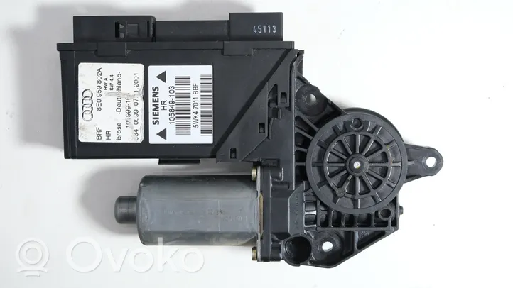 Audi A4 S4 B7 8E 8H Moteur de lève-vitre de porte arrière 8E0959802A