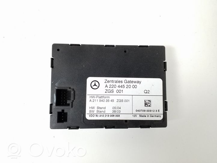 Mercedes-Benz S W220 Módulo de control Gateway A2115403545