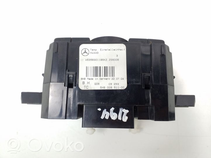 Mercedes-Benz Vito Viano W639 Ilmastoinnin ohjainlaite/moduuli A6398301185