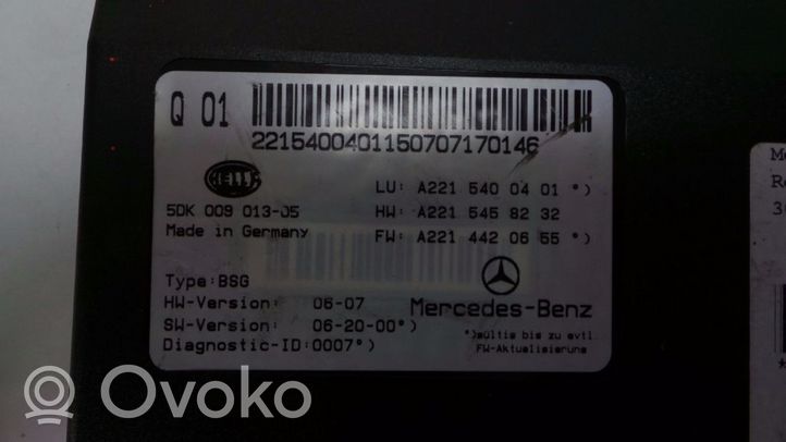Mercedes-Benz S W221 Inne przekaźniki A2215458232