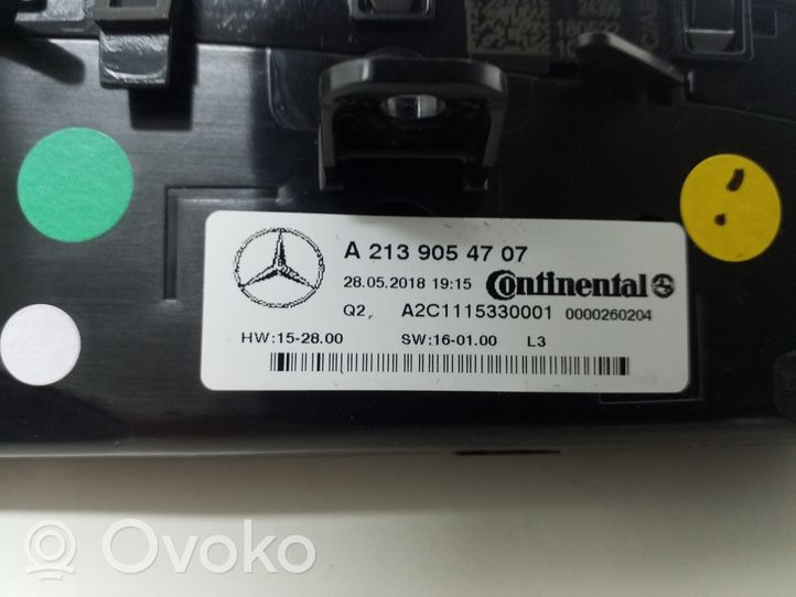 Mercedes-Benz E W213 Ilmastoinnin ohjainlaite/moduuli A2139054707