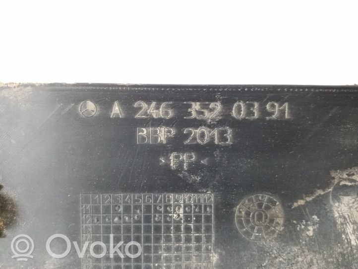 Mercedes-Benz B W246 W242 Osłona tylna podwozia pod bagażnik A2463520391