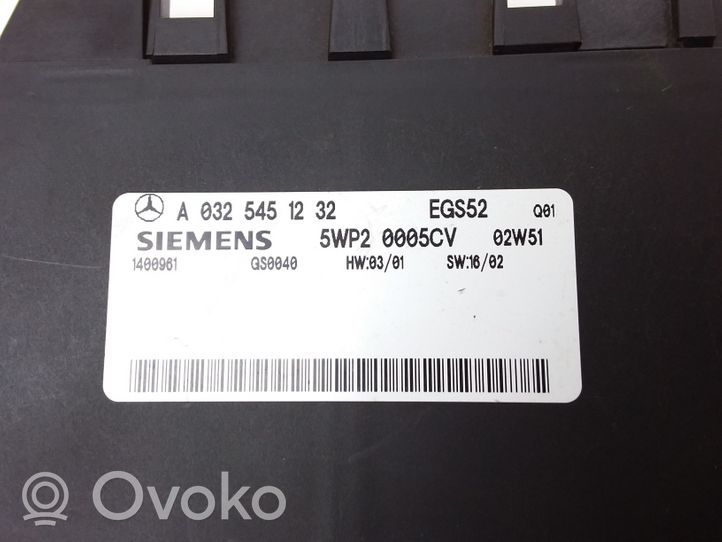 Mercedes-Benz C W203 Module de contrôle de boîte de vitesses ECU A0325451232