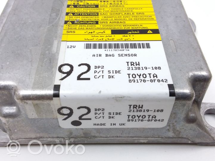 Toyota Corolla Verso AR10 Sterownik / Moduł Airbag 891700F042