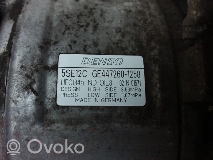 Toyota Verso Compresor (bomba) del aire acondicionado (A/C)) 4472601258