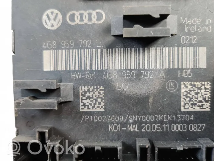 Audi A6 S6 C7 4G Oven ohjainlaite/moduuli 4G8959792A