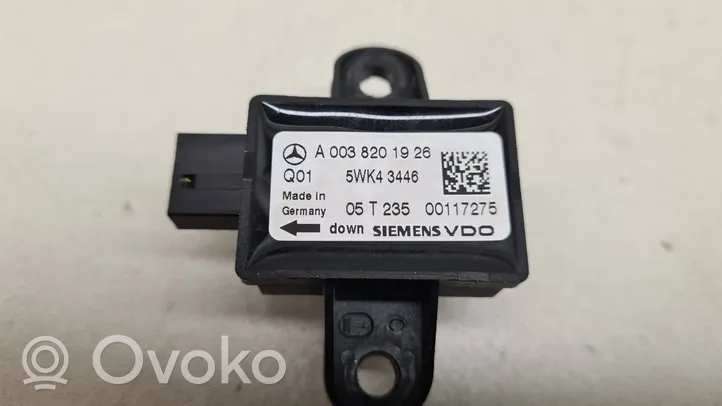 Mercedes-Benz S W221 Gaisa spilvenu trieciensensors A0038201926