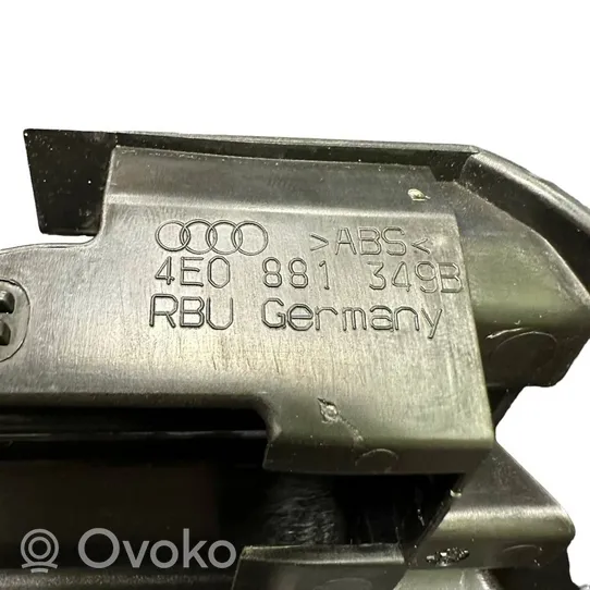 Audi A8 S8 D3 4E Cache rail de siège conducteur avant 4E0881349B