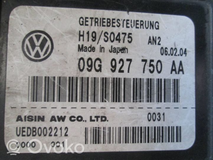 Volkswagen Golf V Vaihdelaatikon ohjainlaite/moduuli 09G927750AA