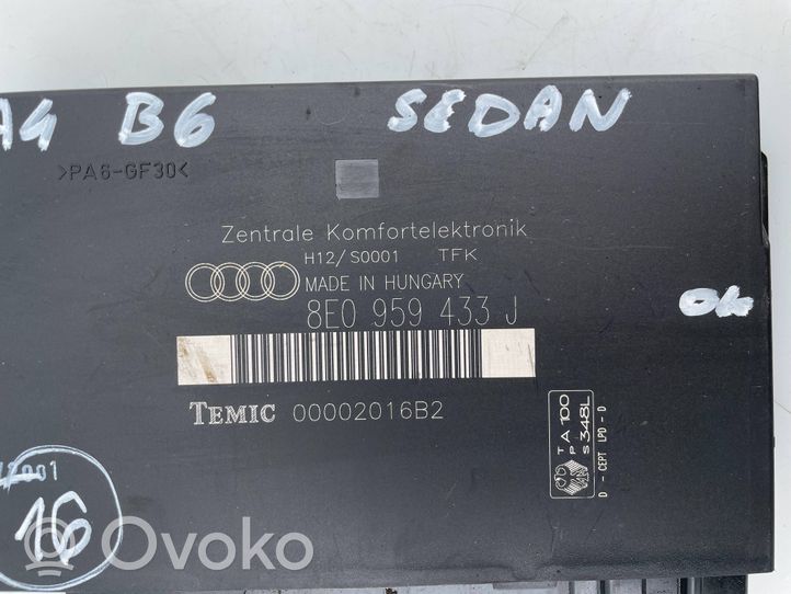 Audi A4 S4 B6 8E 8H Mukavuusmoduuli 8E0959433J