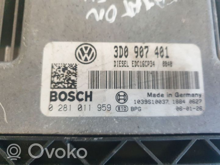 Volkswagen Phaeton Moottorin ohjainlaite/moduuli 3D0907401