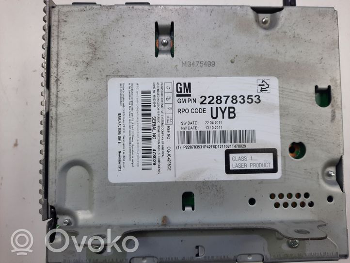 Opel Meriva B Unité principale radio / CD / DVD / GPS 22878353