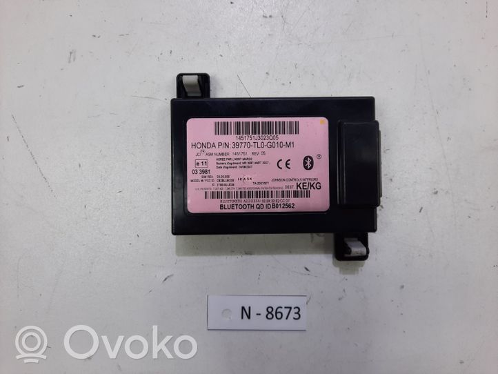 Honda Accord Moduł / Sterownik Bluetooth 39770TL0G010M1