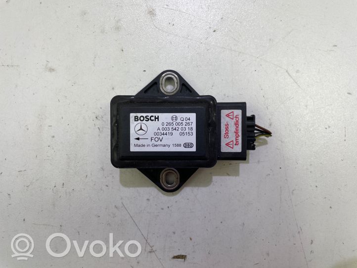 Mercedes-Benz B W245 ESP acceleration yaw rate sensor 0265005267