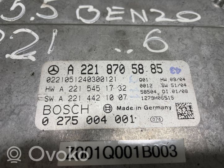 Mercedes-Benz S W221 Calculateur moteur ECU A2218705885