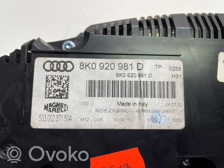 Audi A4 S4 B8 8K Nopeusmittari (mittaristo) 8K0920981D