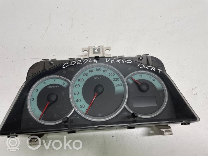 Toyota Corolla Verso E121 Geschwindigkeitsmesser Cockpit 838000F091