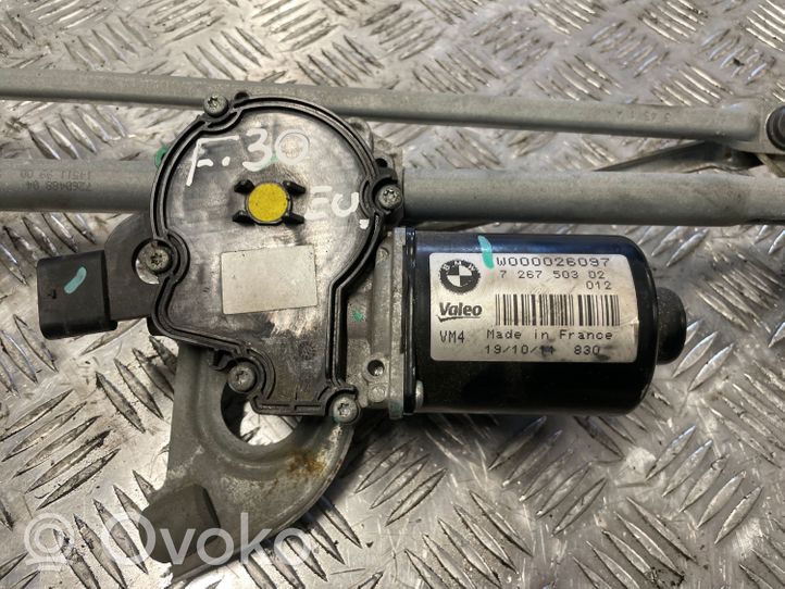 BMW 3 F30 F35 F31 Tringlerie d'essuie-glace avant 7267503