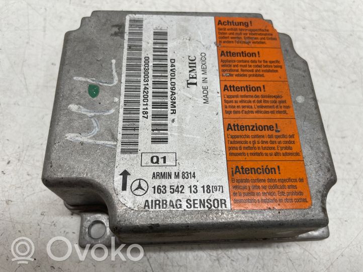 Mercedes-Benz E W211 Centralina/modulo airbag 1635421318