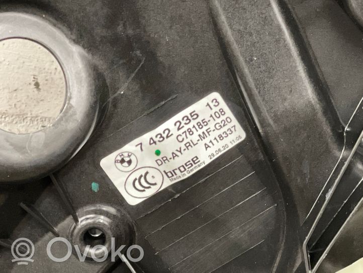 BMW 3 G20 G21 Elektryczny podnośnik szyby drzwi tylnych 7432235